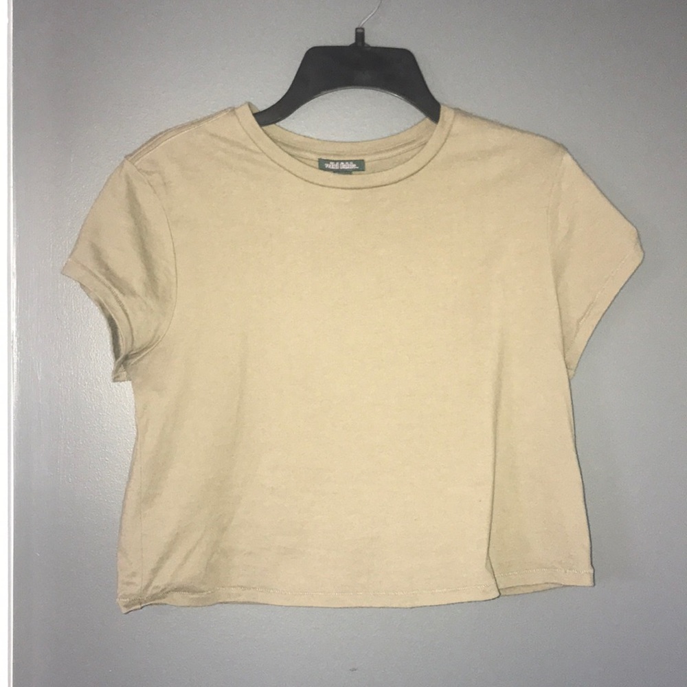 Army Green Crop Top Tee